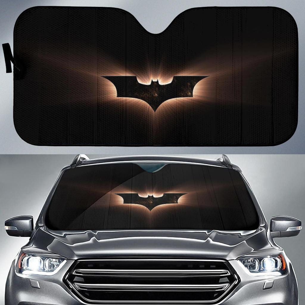  DC Batman Windshield Shade Batman Bat Signal Black Car Sun Shade DC Batman Car Sun Shade