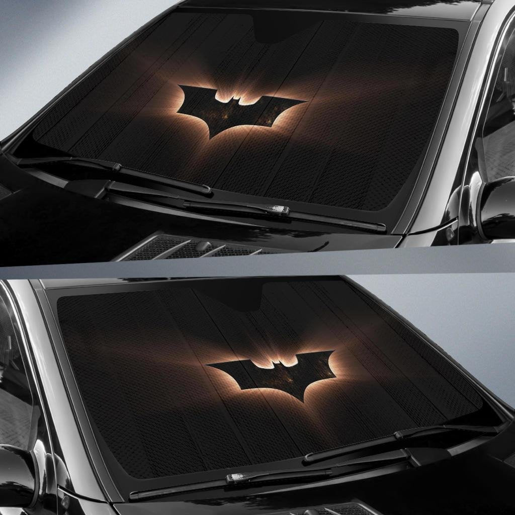  DC Batman Windshield Shade Batman Bat Signal Black Car Sun Shade DC Batman Car Sun Shade