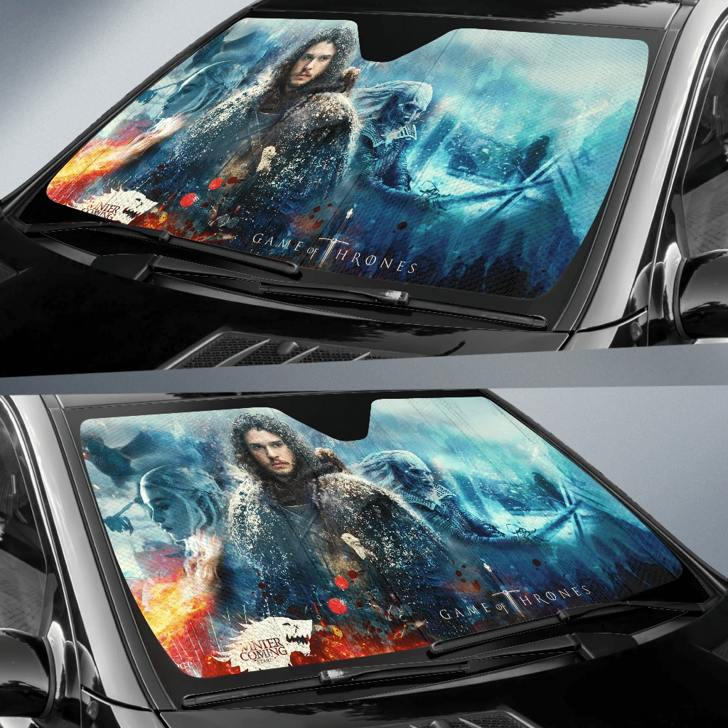 GOT Windshield Shade GOT Mother Of Dragon Blue Car Sun Shade GOT Car Sun Shade