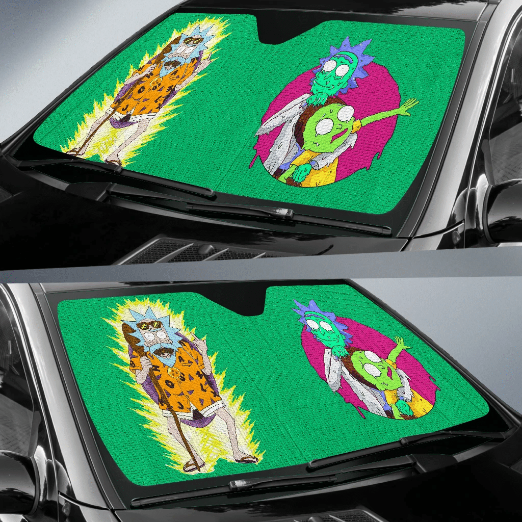 Rick and Morty Windshield Shade Rick and Morty Cross Over Dragon Ball Car Sun Shade Rick and Morty Car Sun Shade