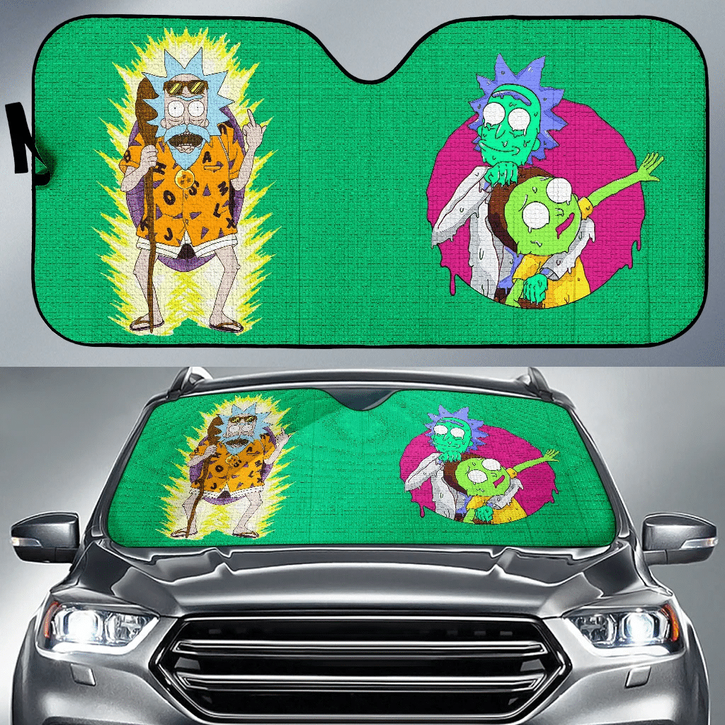 Rick and Morty Windshield Shade Rick and Morty Cross Over Dragon Ball Car Sun Shade Rick and Morty Car Sun Shade