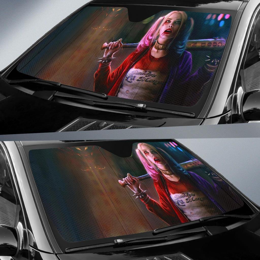  DC Windshield Shade DC Harley Quinn Suicide Squad Car Sun Shade DC Car Sun Shade