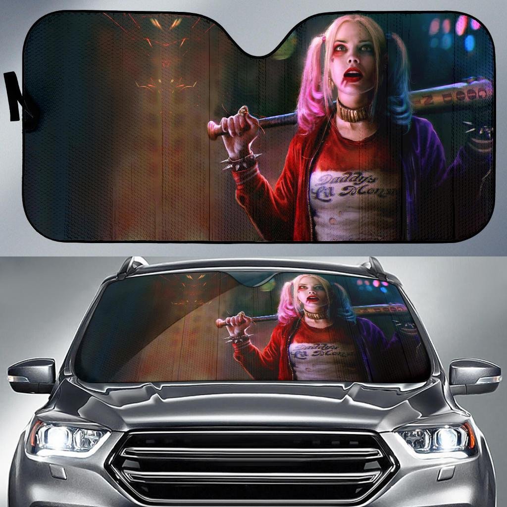  DC Windshield Shade DC Harley Quinn Suicide Squad Car Sun Shade DC Car Sun Shade