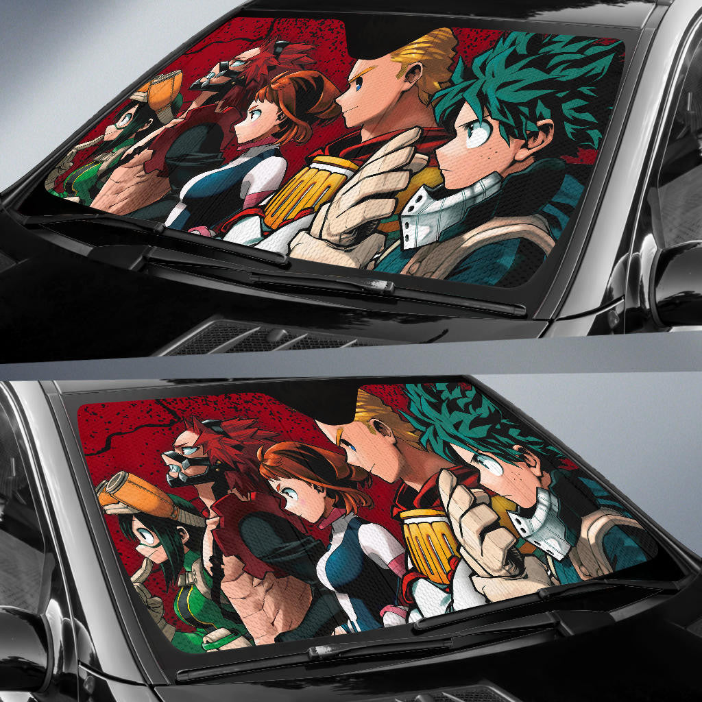 My Hero Academia Windshield Shade My Hero Academia Team Car Sun Shade My Hero Academia Car Sun Shade