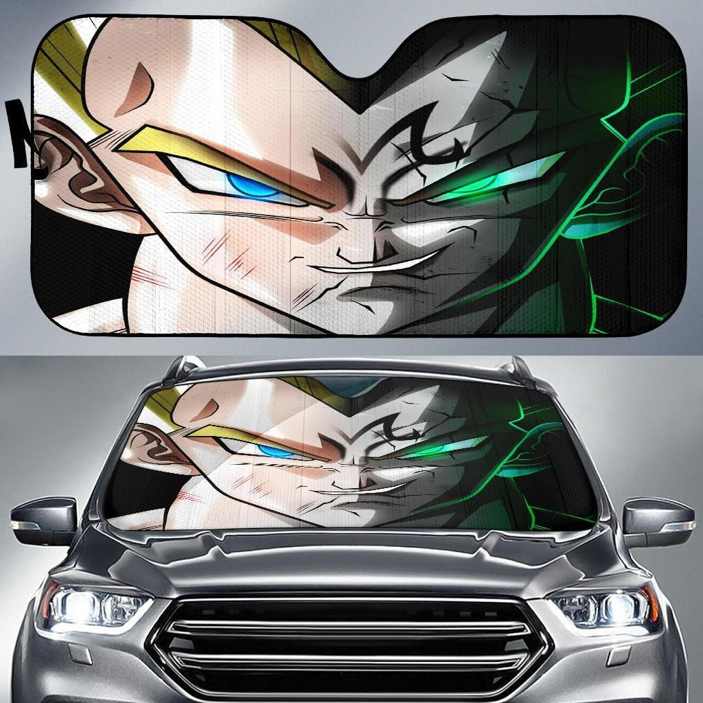 Dragon Ball Windshield Shade Vegeta Majin Smile Car Sun Shade Dragon Ball Car Sun Shade