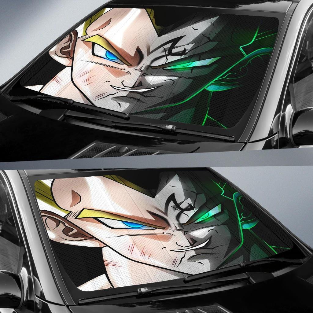 Dragon Ball Windshield Shade Vegeta Majin Smile Car Sun Shade Dragon Ball Car Sun Shade