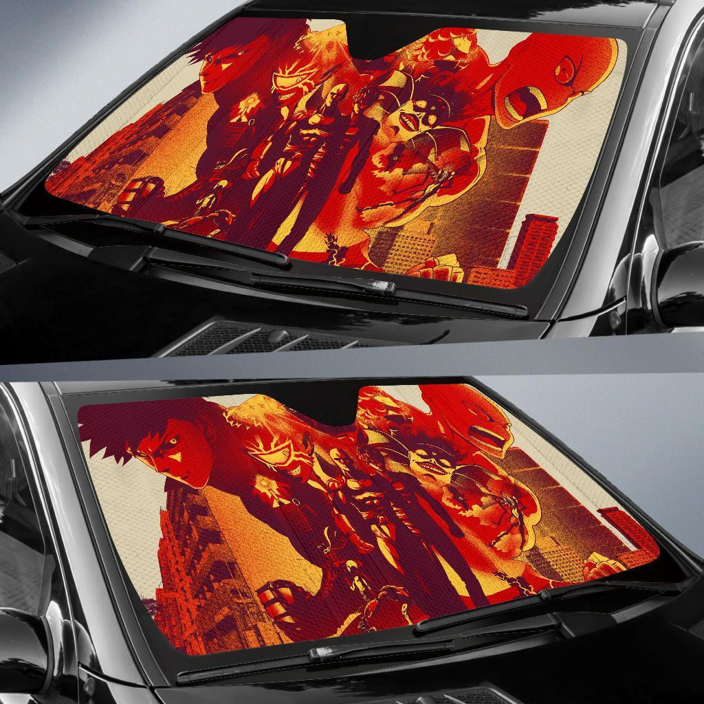 One Punch Man Windshield Shade Saitama Genos Heroes Car Sun Shade One Punch Man Car Sun Shade