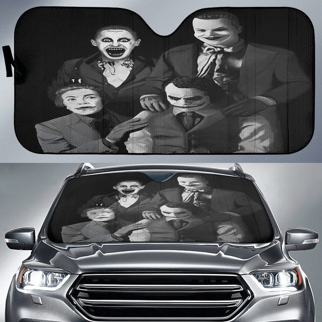  DC Joker Windshield Shade All Joker Black White Car Sun Shade DC Joker Car Sun Shade