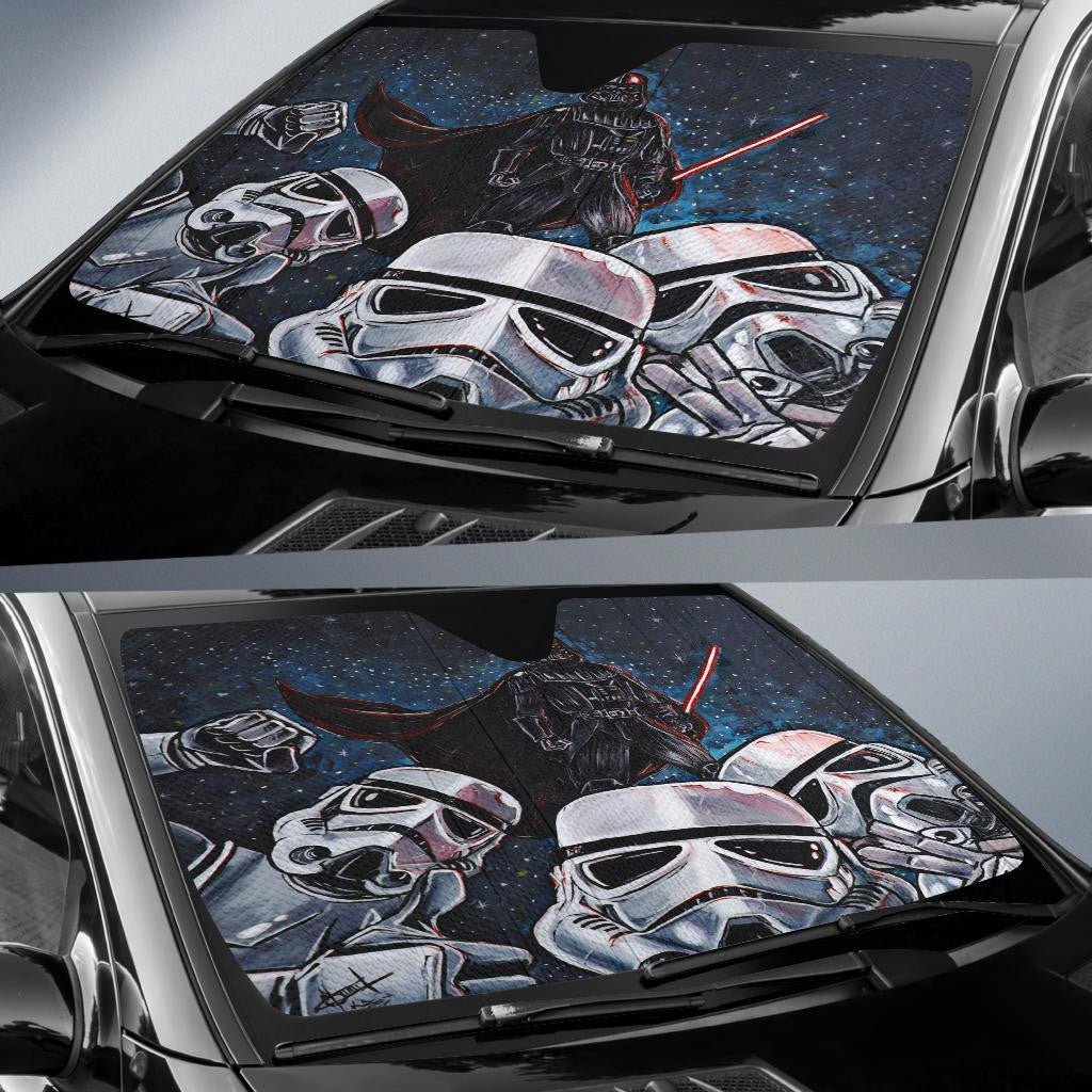 SW Windshield Shade SW Darth Vader Stormstrooper Selfie Car Sun Shade SW Car Sun Shade