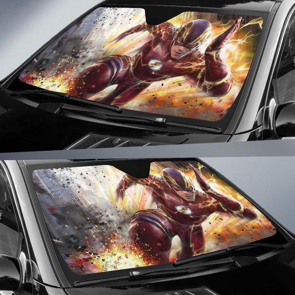  DC The Flash Windshield Shade DC The Flash Lightning Speed Car Sun Shade DC The Flash Car Sun Shade