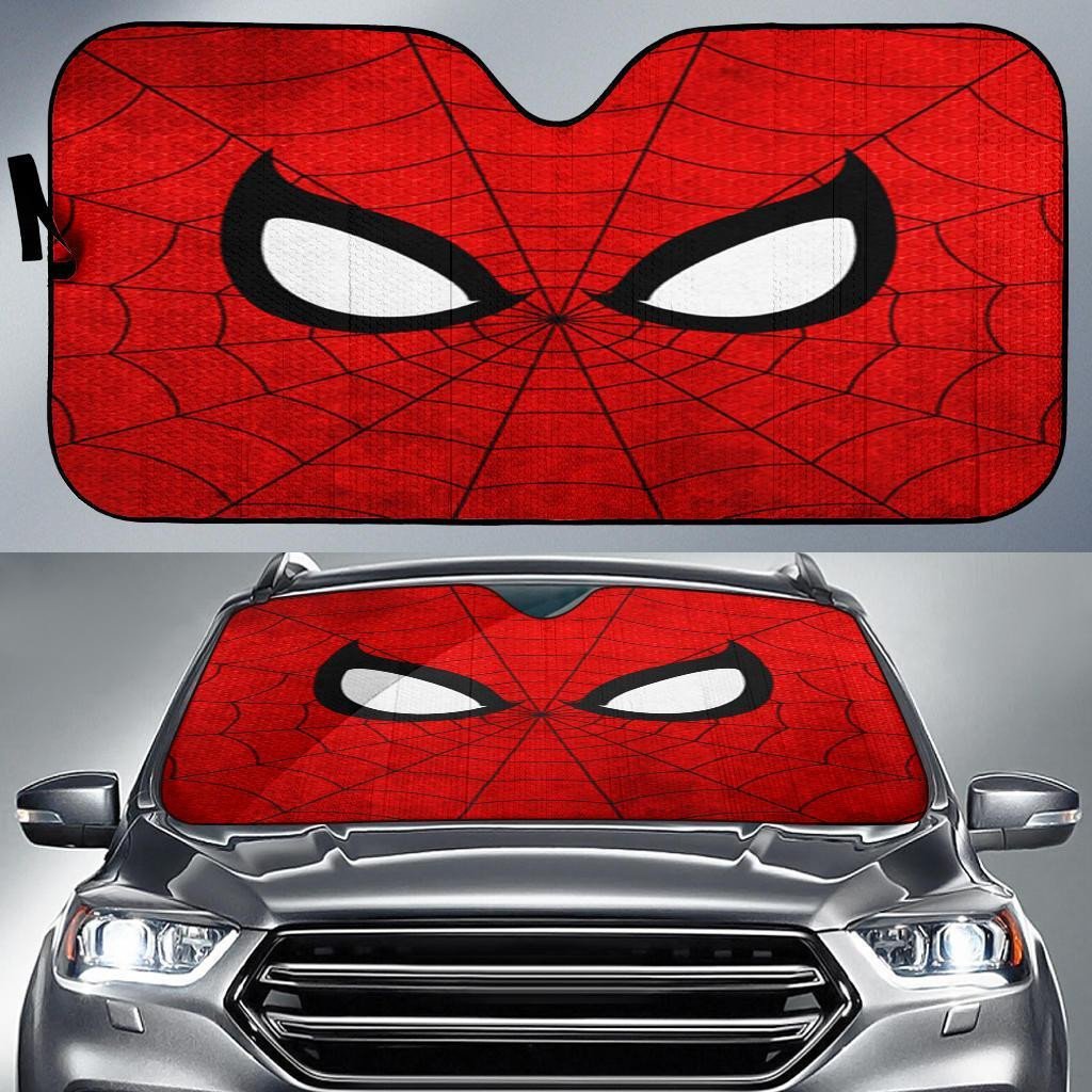 MV Spiderman Windshield Shade Spiderman Face Mask Car Sun Shade MV Spiderman Car Sun Shade