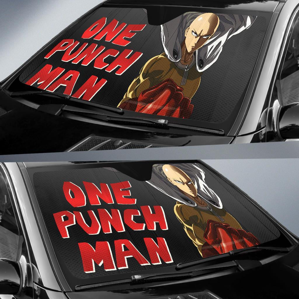 One Punch Man Windshield Shade Saitama One Punch Man Hero Car Sun Shade One Punch Man Car Sun Shade