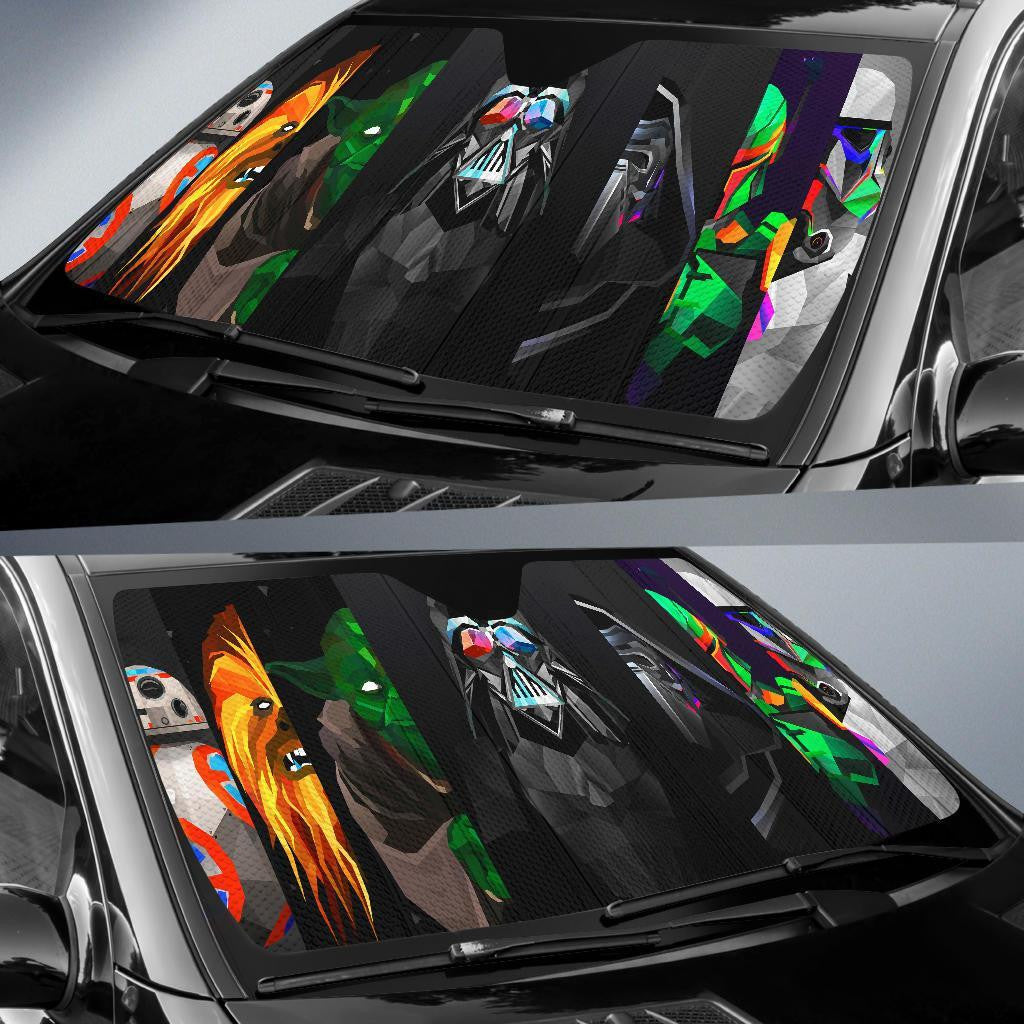 SW Windshield Shade Darth Vader Yoda Chewbacca Car Sun Shade SW Car Sun Shade