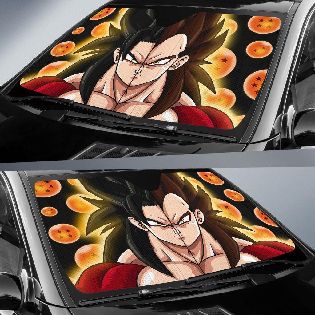 Dragon Ball Windshield Shade Goku Vegeta SSJ4 Car Sun Shade Dragon Ball Car Sun Shade