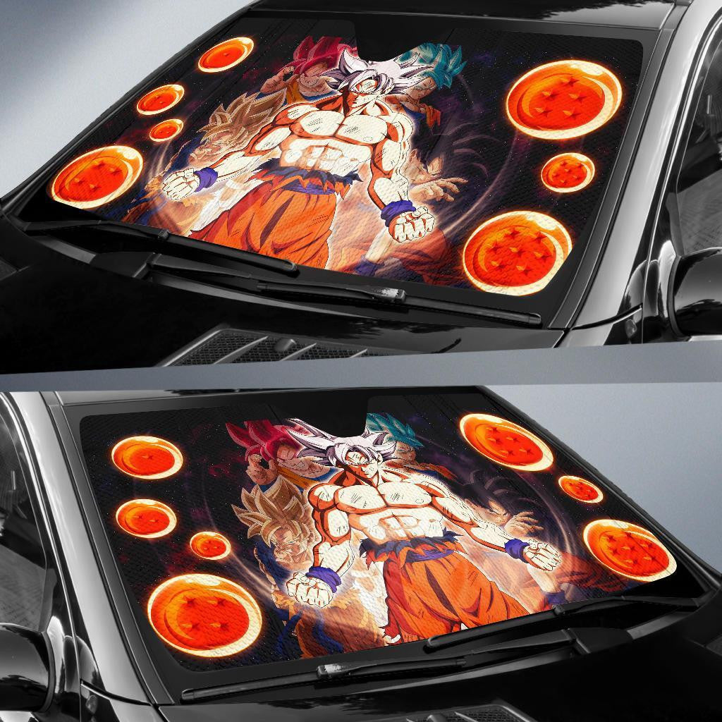 Dragon Ball Windshield Shade Gokun With Seven Dragon Balls Car Sun Shade Dragon Ball Car Sun Shade