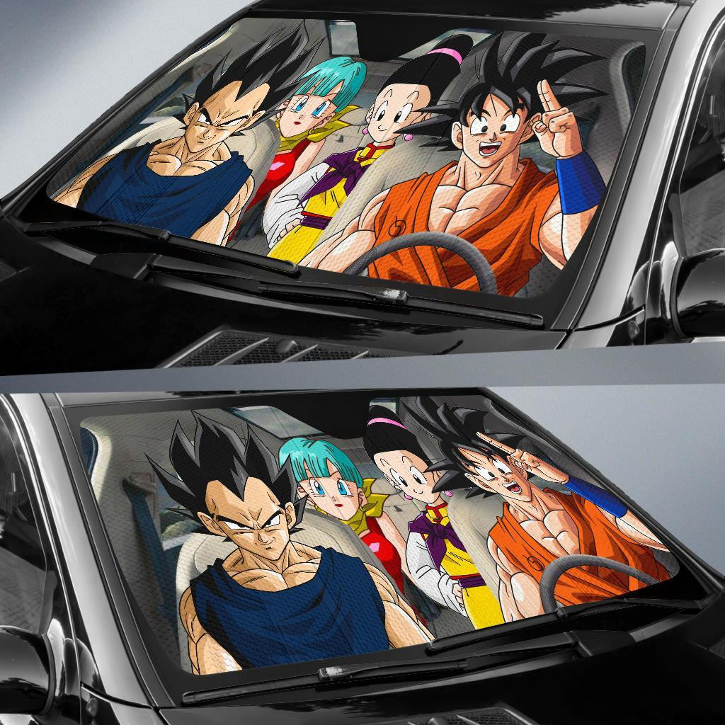 Dragon Ball Windshield Shade Goku Vegeta Driving Car Sun Shade Dragon Ball Car Sun Shade