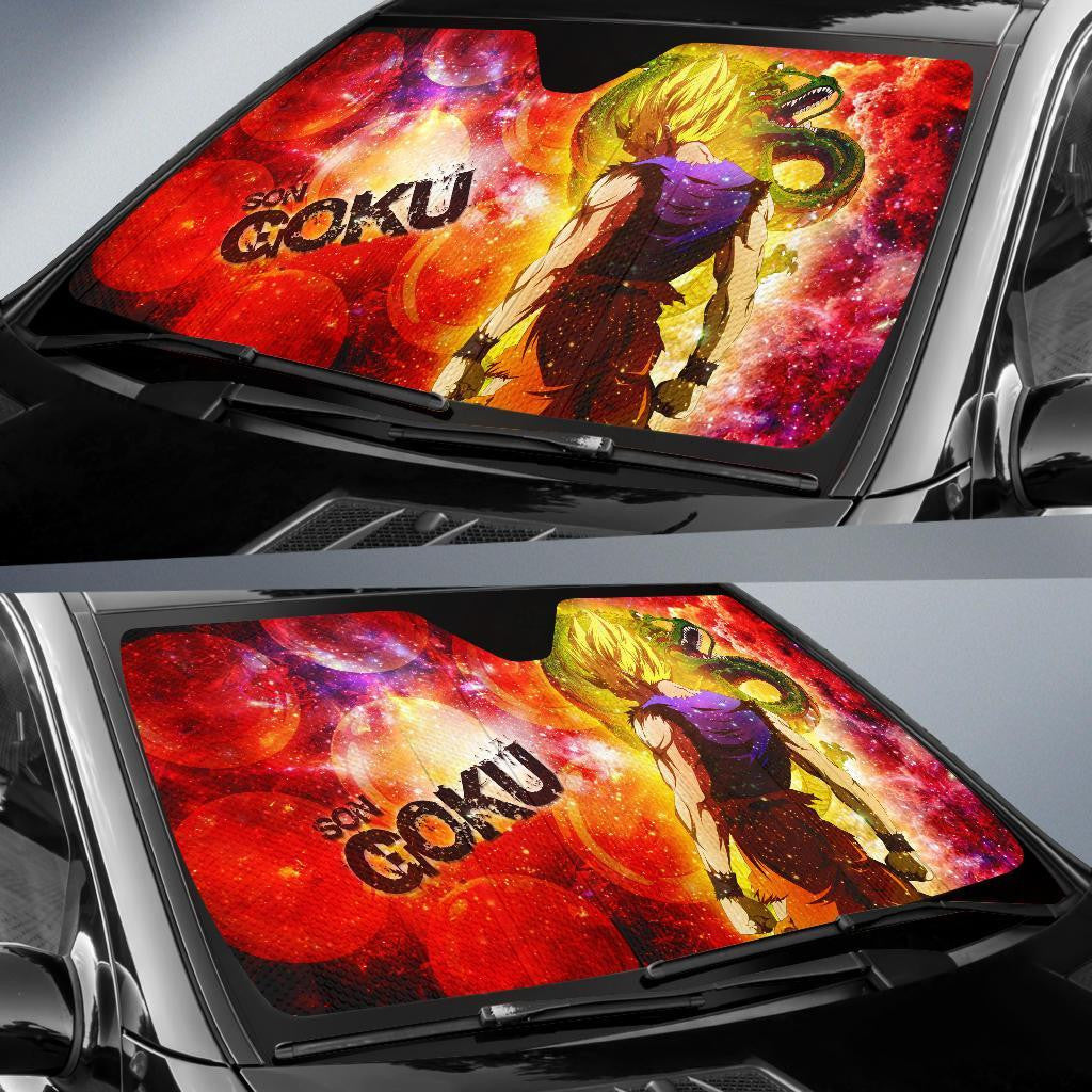 Dragon Ball Windshield Shade Son Goku The Dragon God Car Sun Shade Dragon Ball Car Sun Shade