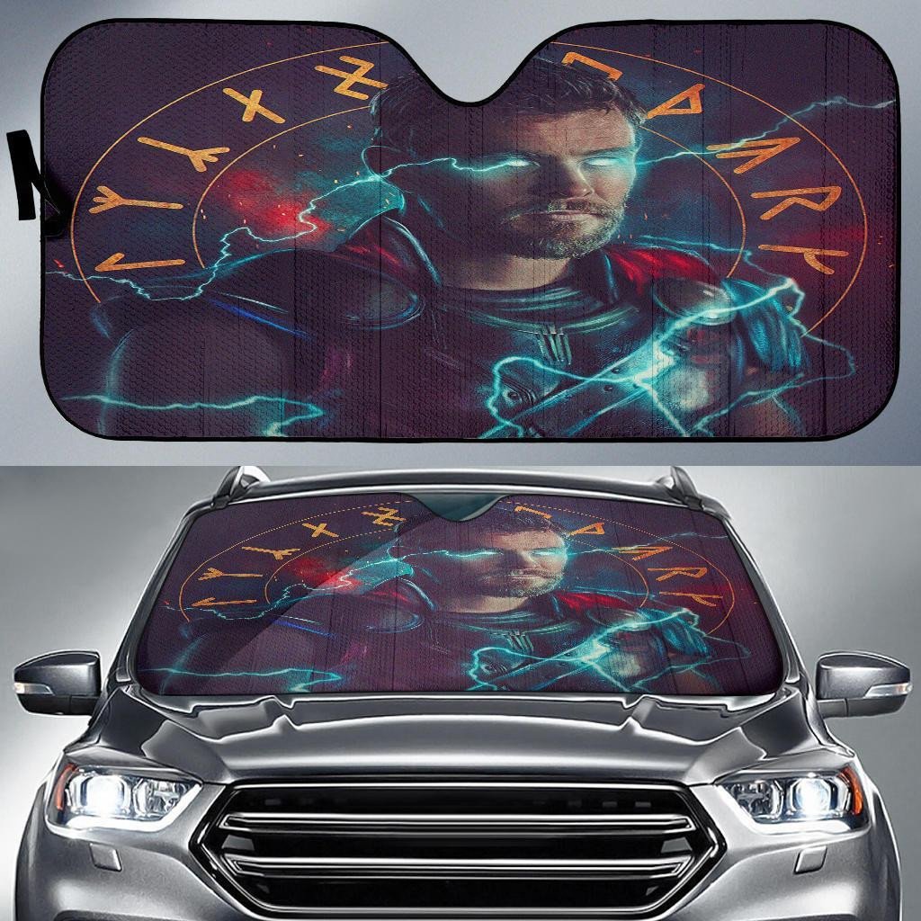 MV Thor Windshield Shade Thor God Of Thunder Car Sun Shade MV Thor Car Sun Shade