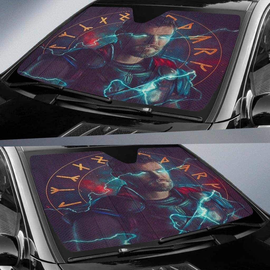 MV Thor Windshield Shade Thor God Of Thunder Car Sun Shade MV Thor Car Sun Shade