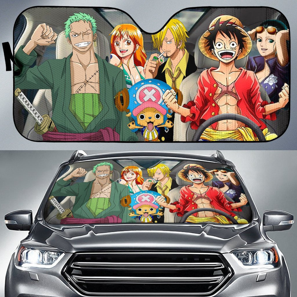 One Piece Windshield Shade Luffy Driving Car Sun Shade One Piece Car Sun Shade