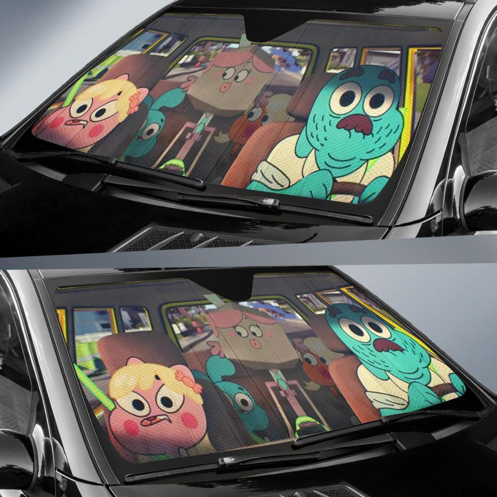 The Amazing World Of Gumball Windshield Shade Gumball Driving Car Sun Shade The Amazing World Of Gumball Car Sun Shade