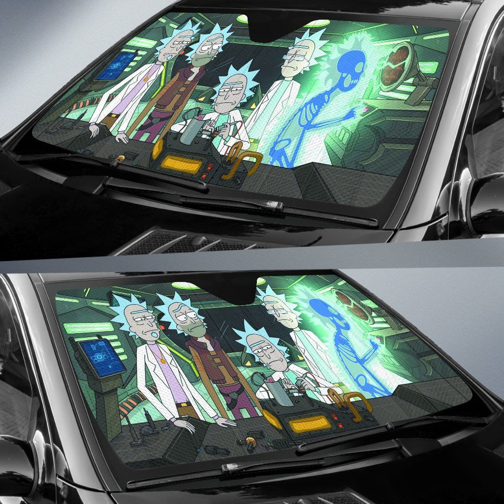 Rick And Morty Windshield Shade Rick Sanchez Experiments Sun Shade Rick And Morty Car Sun Shade