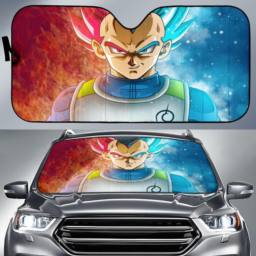 Dragon Ball Windshield Shade Vegeta Dragon Ball Red Blue Car Sun Shade Dragon Ball Car Sun Shade