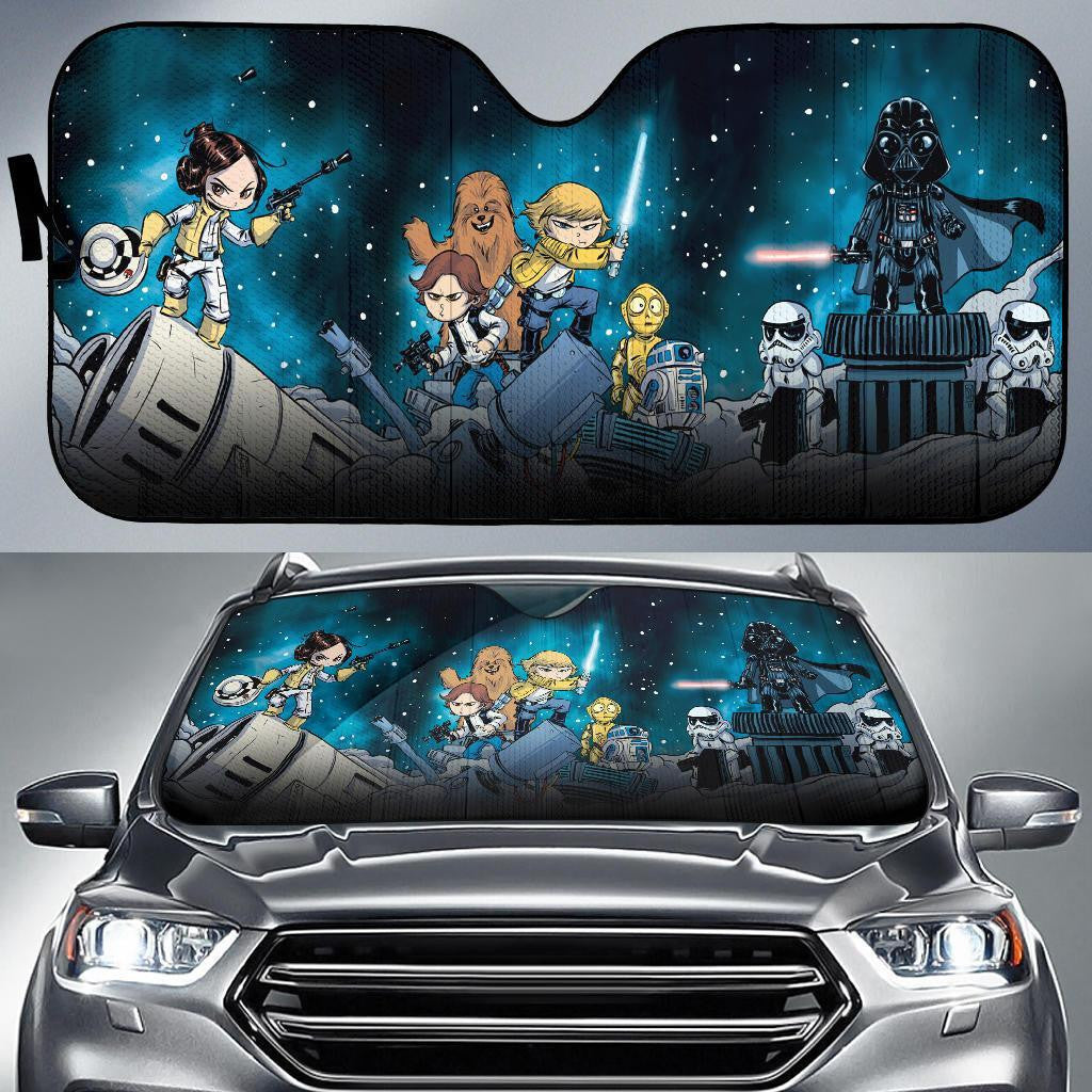 SW Windshield Shade SW Characters Cartoon Chibi Car Sun Shade SW Car Sun Shade