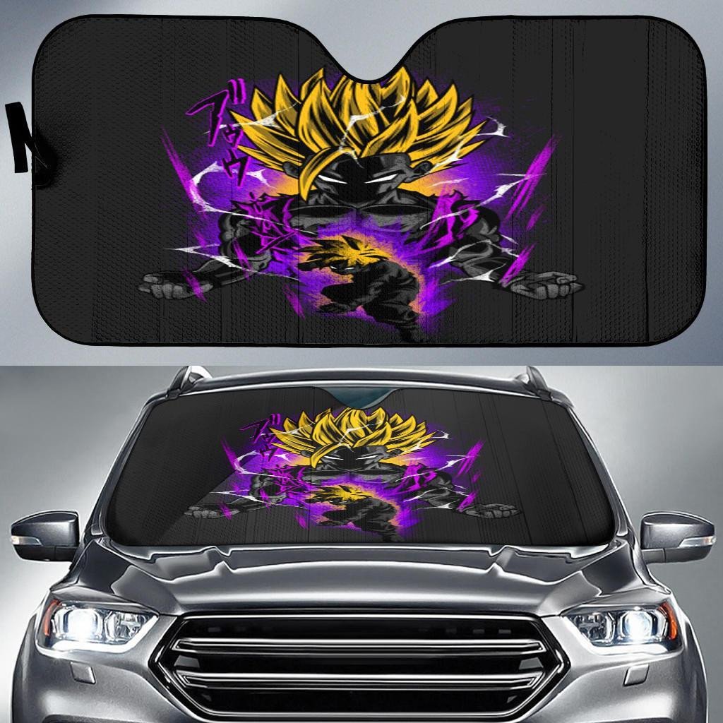 Dragon Ball Windshield Shade Gohan Dragon Ball Silhouette Car Sun Shade Dragon Ball Car Sun Shade