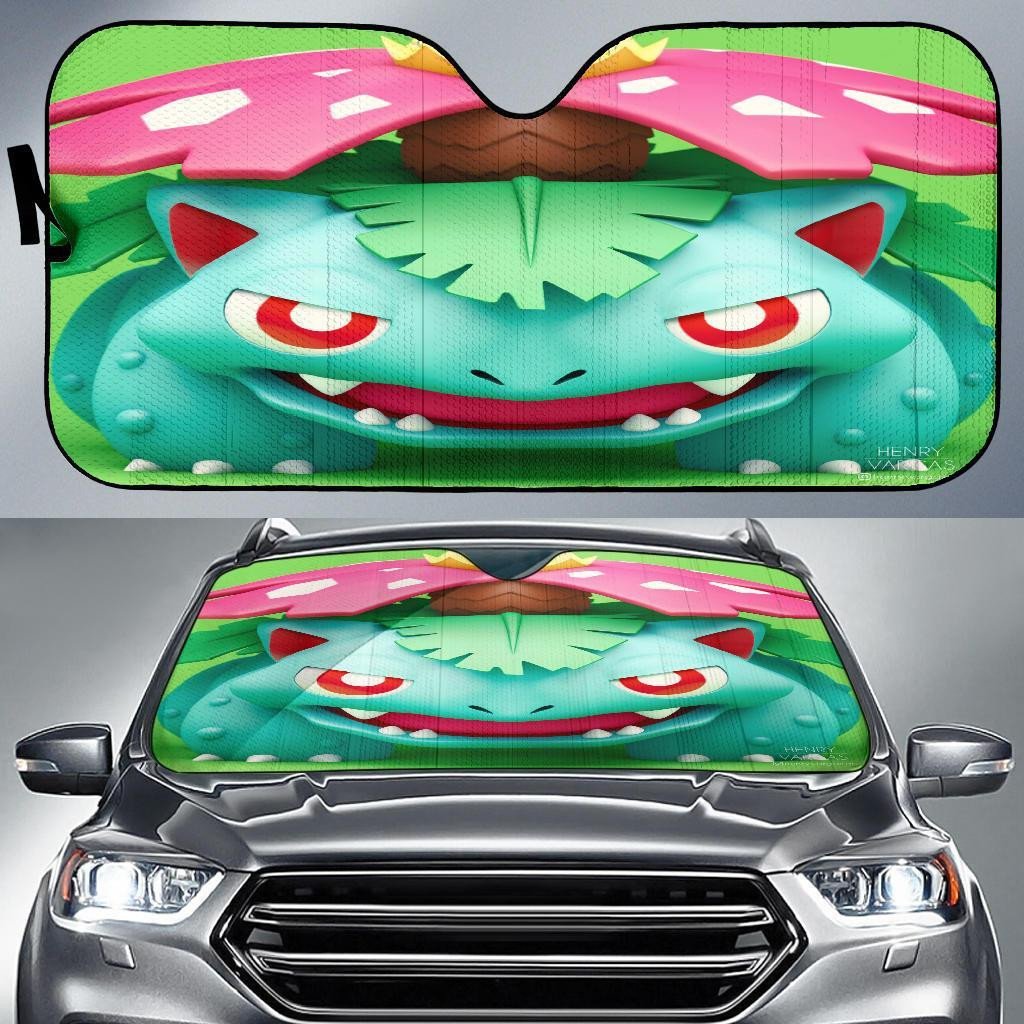 Pokemon Windshield Shade Venusaur Pokemon Car Sun Shade Pokemon Car Sun Shade