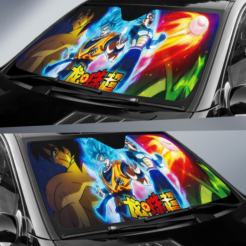 Dragon Ball Windshield Shade Songoku And Vegeta Car Sun Shade Dragon Ball Car Sun Shade