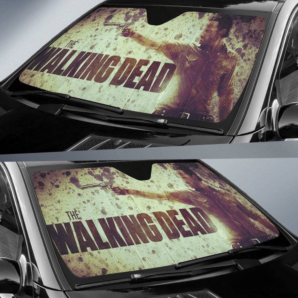 The Walking Dead Windshield Shade The Walking Dead Rick Shooting Car Sun Shade The Walking Dead Car Sun Shade