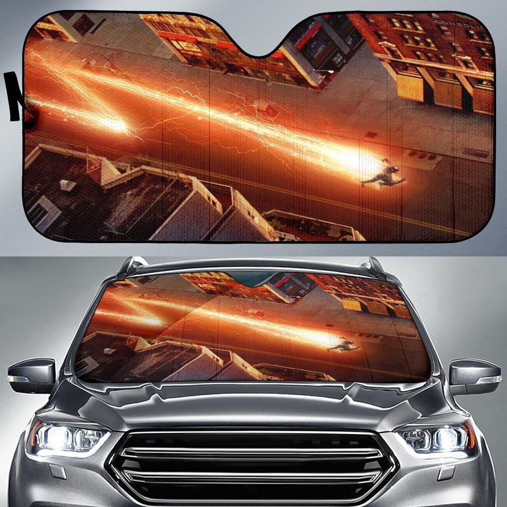  DC The Flash Windshield Shade The Flash Running Car Sun Shade DC The Flash Car Sun Shade