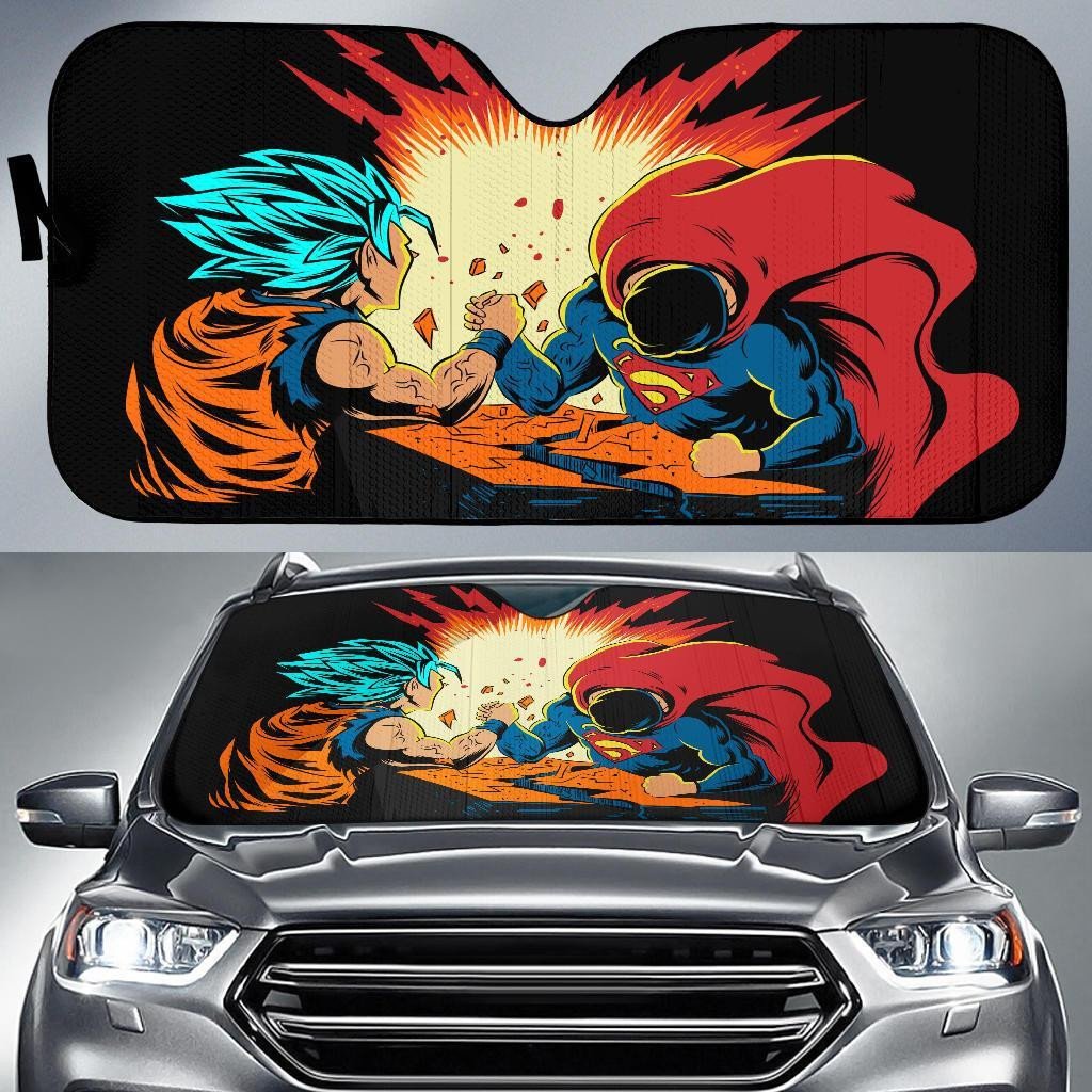 Dragon Ball Windshield Shade Goku Win Superman Funny Car Sun Shade Dragon Ball Car Sun Shade