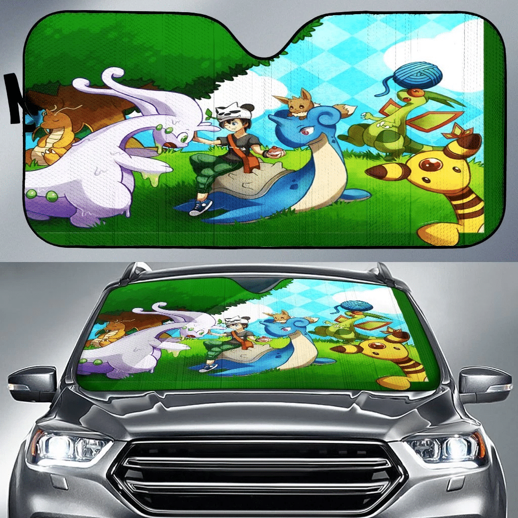 Pokemon Windshield Shade Pokemon Playing Car Sun Shade Pokemon Car Sun Shade