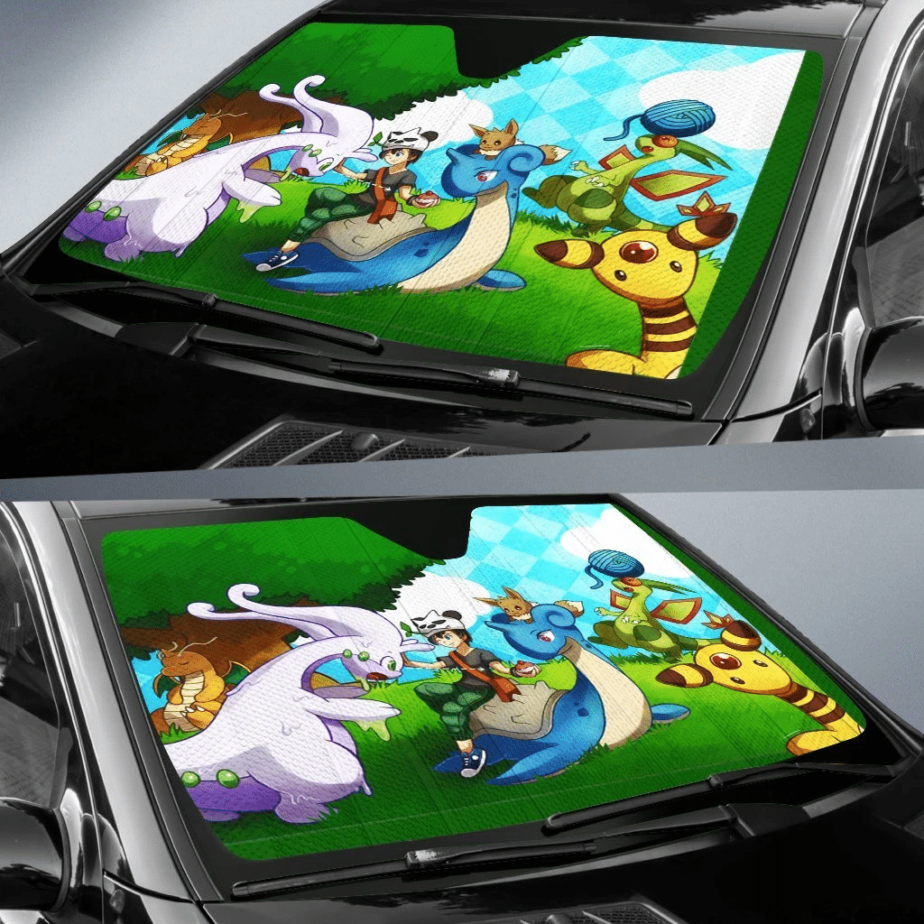 Pokemon Windshield Shade Pokemon Playing Car Sun Shade Pokemon Car Sun Shade