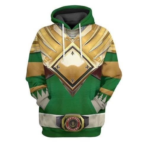 Power Ranger Hoodie Mighty Morphin Green Power Rangers Custome Hoodie