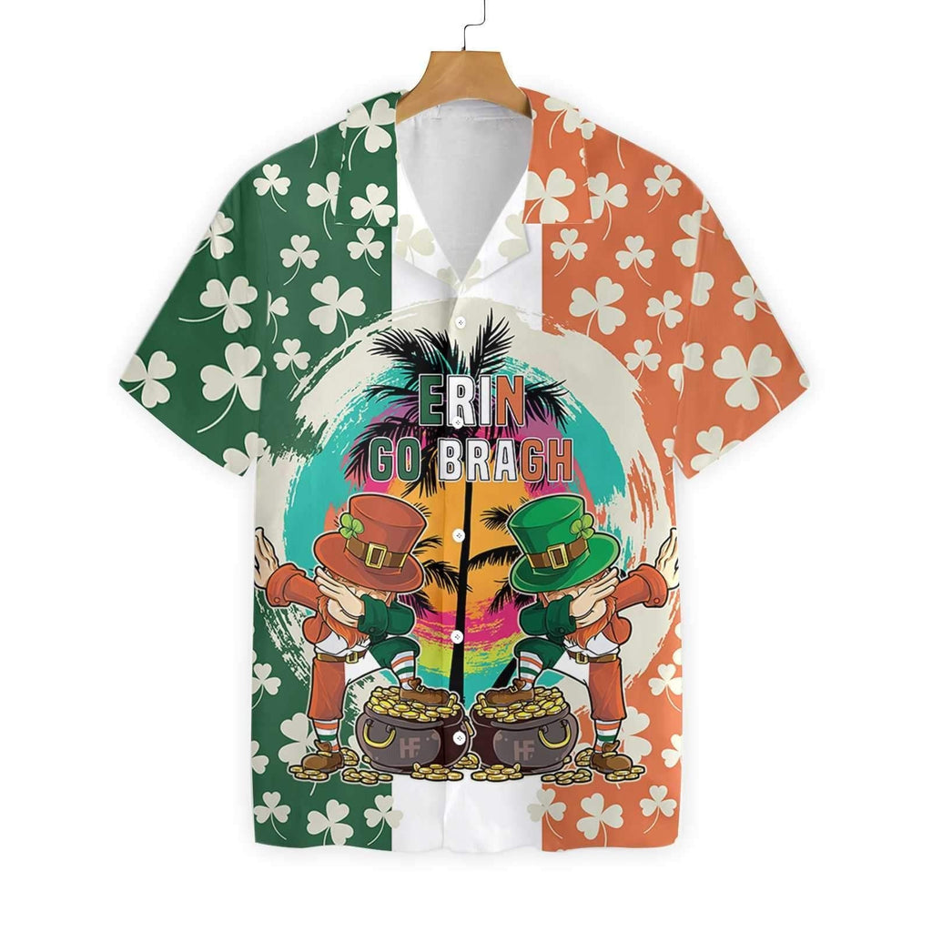 Gifury St Patrick's Day Hawaii Shirt Erin Go Bragh Irish Flag Aloha Shirt St Patrick's Day Hawaiian Shirt 2023