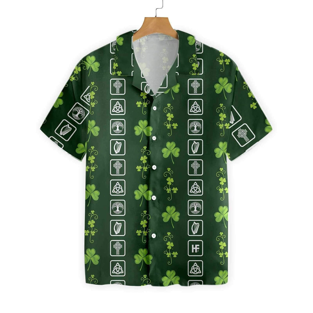 Gifury St Patrick's Day Hawaii Shirt Irish Symbol St Patrick's Day Aloha Shirt St Patrick Day Aloha Shirt 2022