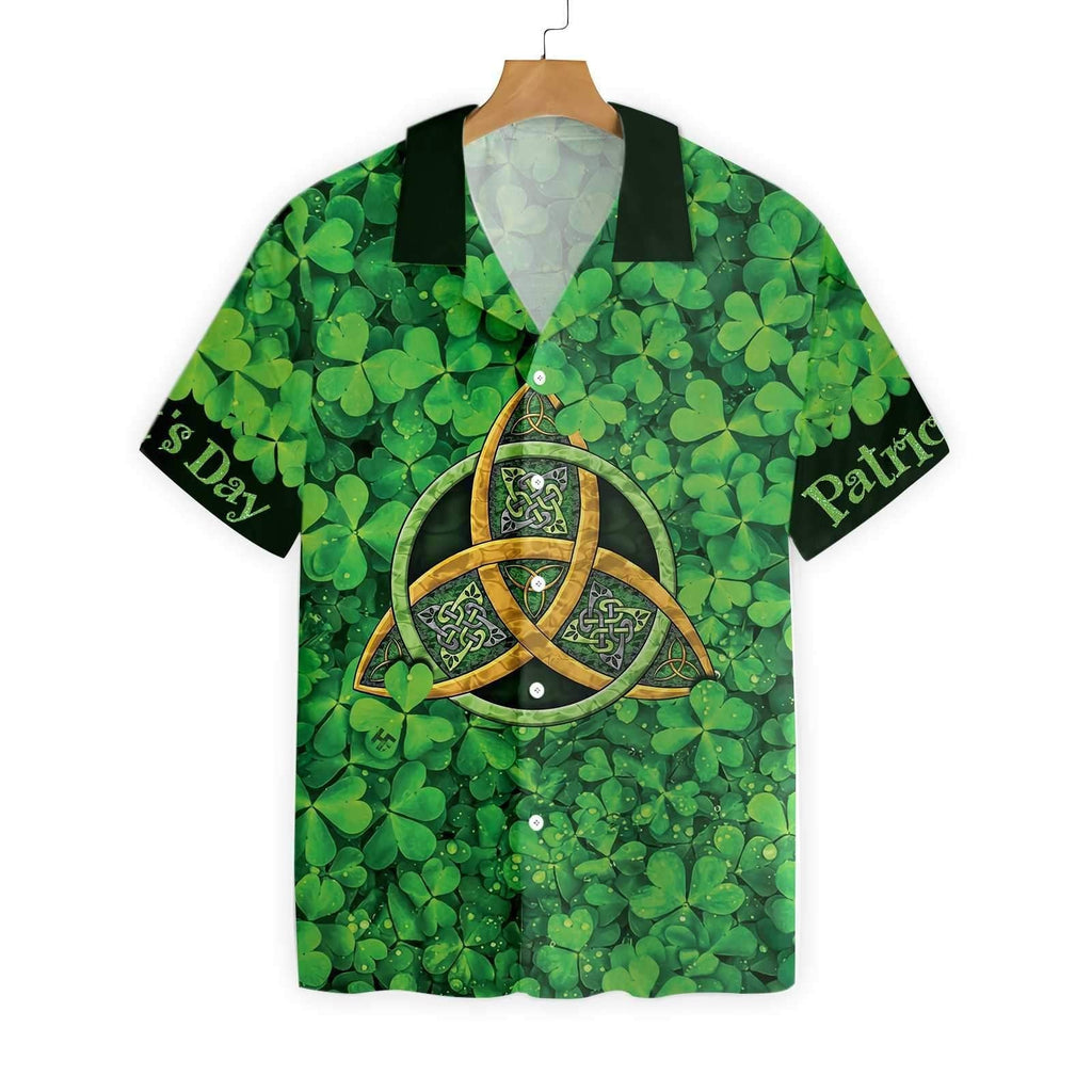 Gifury St Patrick's Day Hawaii Shirt Irish Celtic Knot Clover Green Aloha Shirt St Patrick's Day Hawaiian Shirt 2023