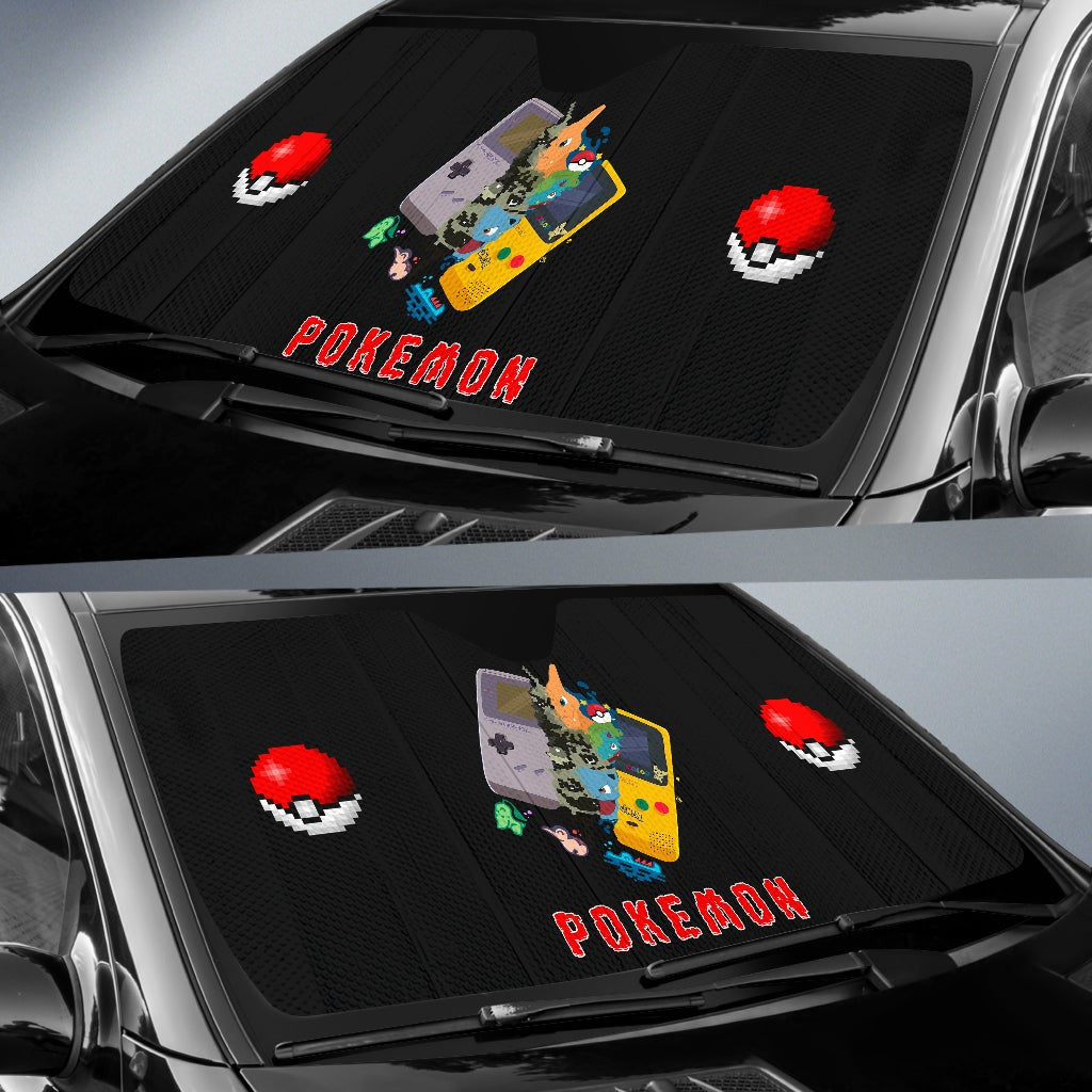 Pokemon Windshield Shade Pokemon Game Gameboy Car Sun Shade Pokemon Car Sun Shade