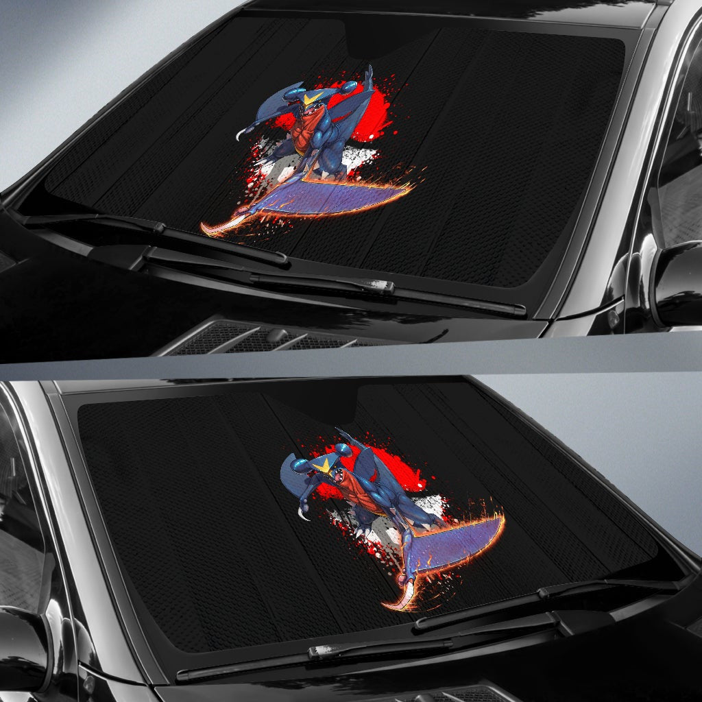 Pokemon Windshield Shade Garchomp Fighting Black Car Sun Shade Pokemon Car Sun Shade