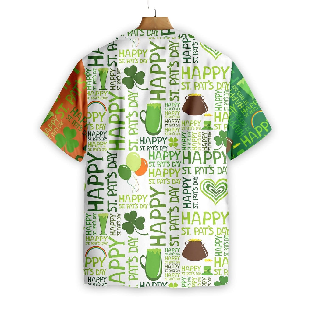 Gifury St Patrick's Day Hawaii Shirt Happy Saint Patrick's Day Words Aloha Shirt St Patrick's Day Hawaiian Shirt 2023