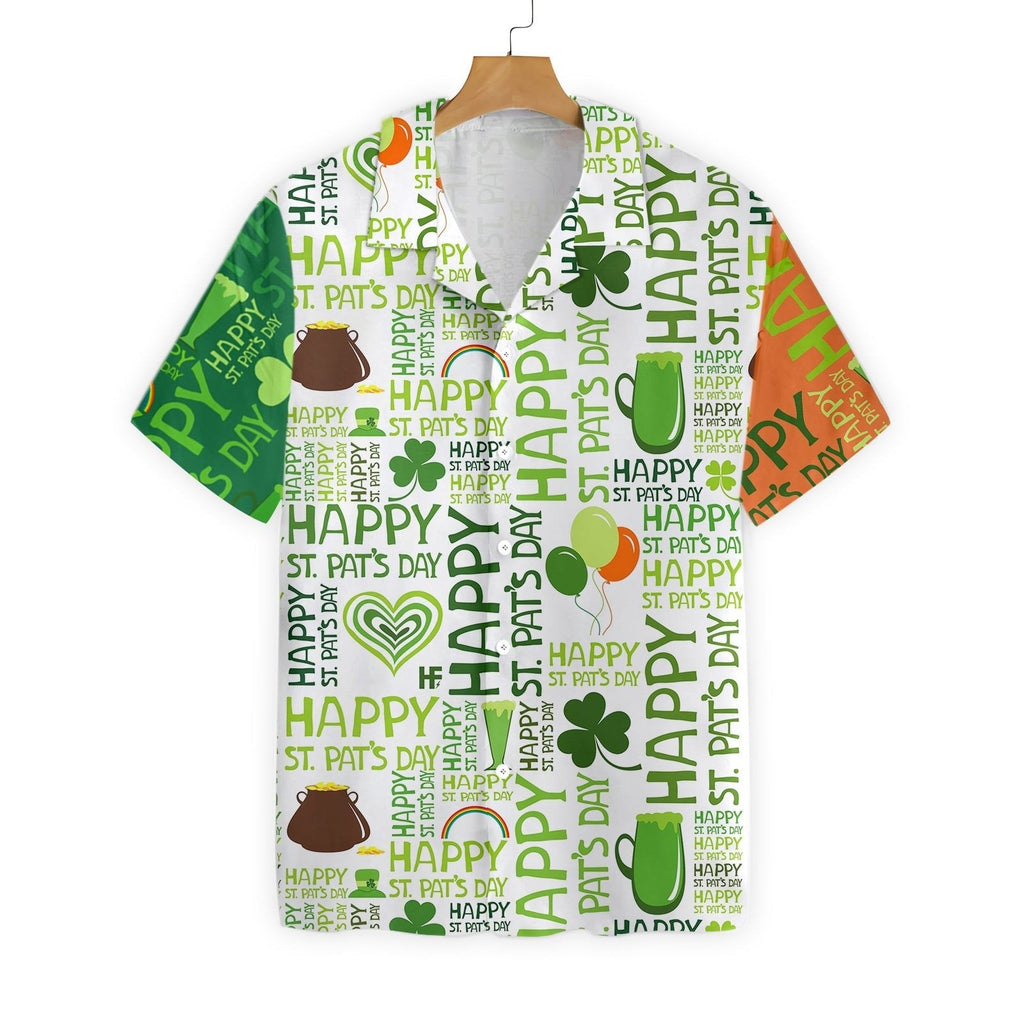 Gifury St Patrick's Day Hawaii Shirt Happy Saint Patrick's Day Words Aloha Shirt St Patrick's Day Hawaiian Shirt 2022