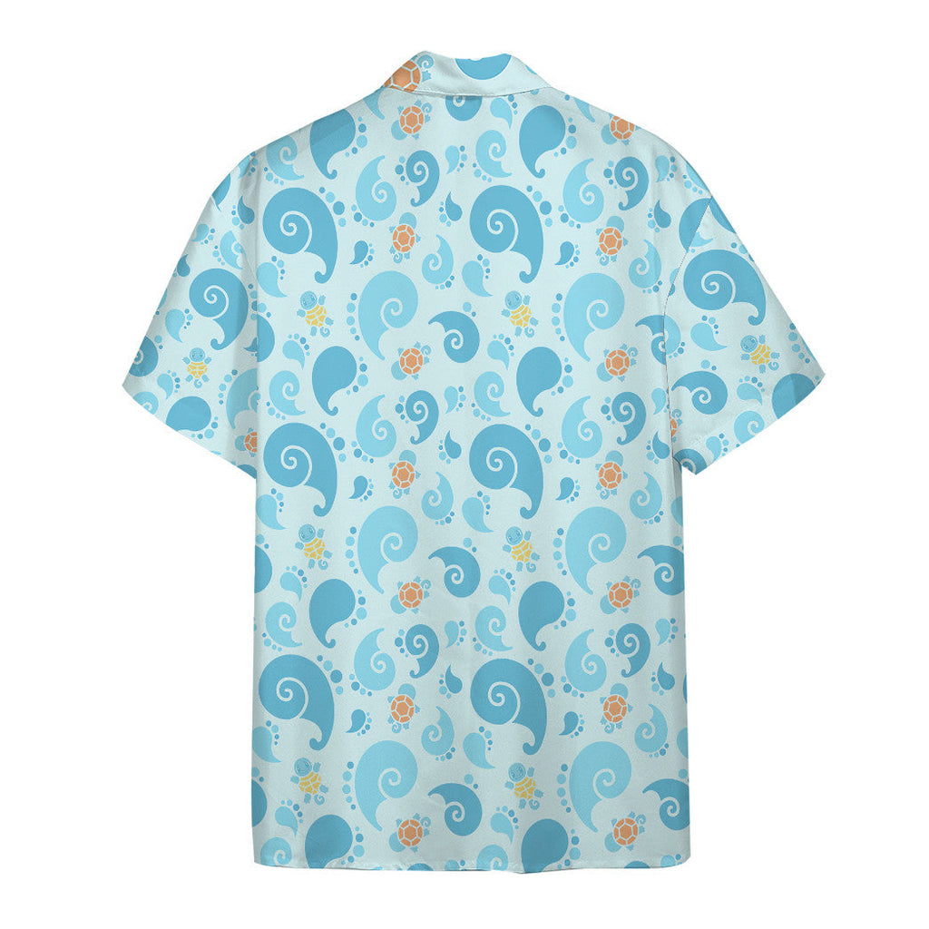  Pokemon Hawaiian Shirt Squirtle Pattern Cute Blue Hawaii Shirt Pokemon Aloha Shirt 