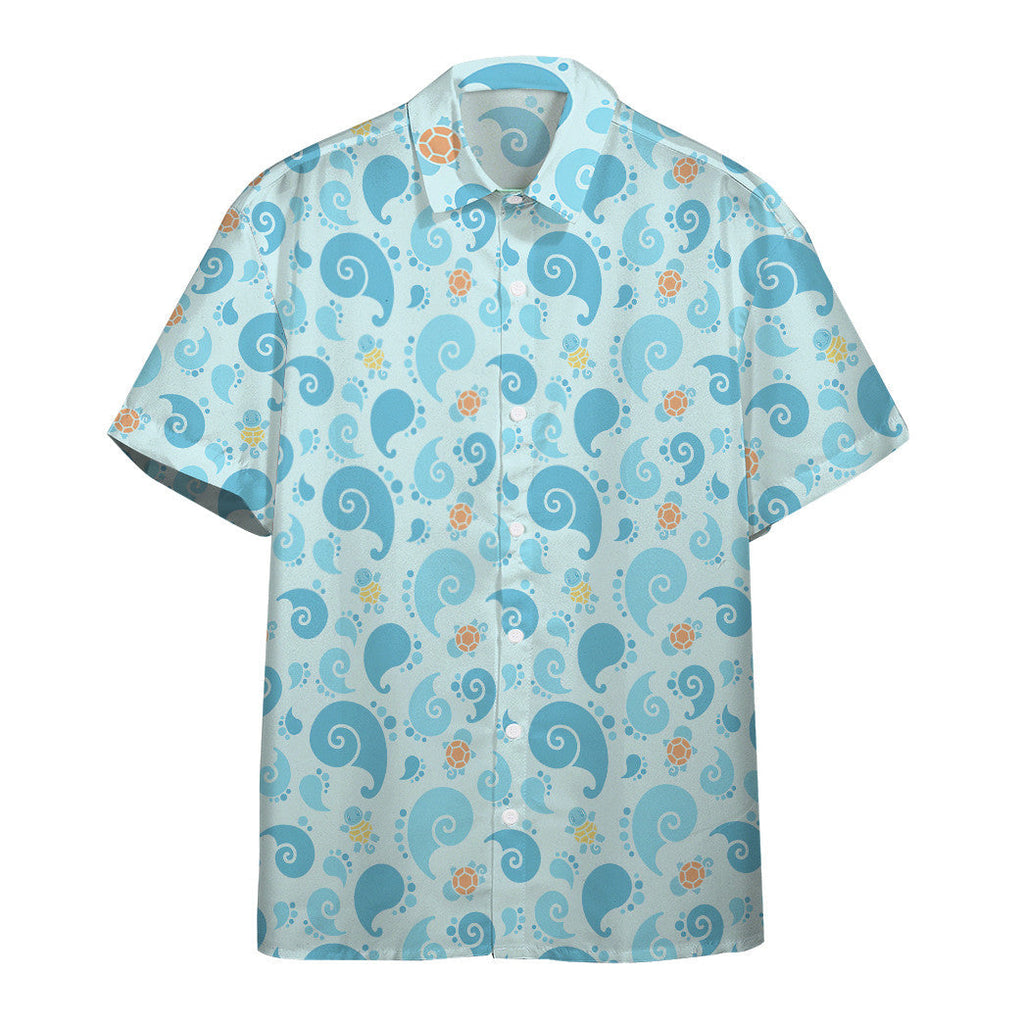  Pokemon Hawaiian Shirt Squirtle Pattern Cute Blue Hawaii Shirt Pokemon Aloha Shirt 