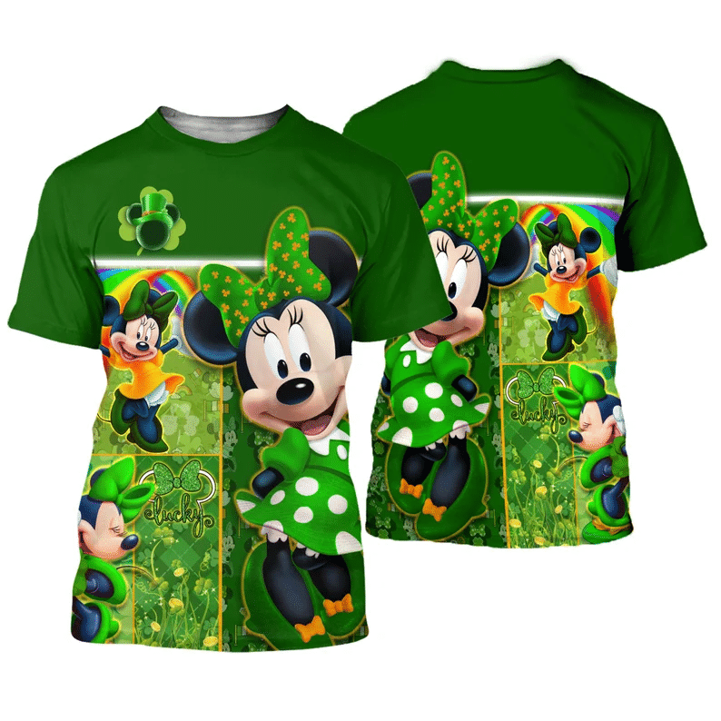  St Patrick Day DN Shirt Happy St Patrick Day Lucky Clover MN Mouse T-shirt