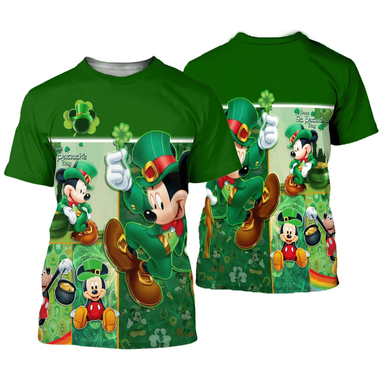  St Patrick Day DN Shirt Happy St Patrick Day MK Mouse Lucky Clover T-shirt