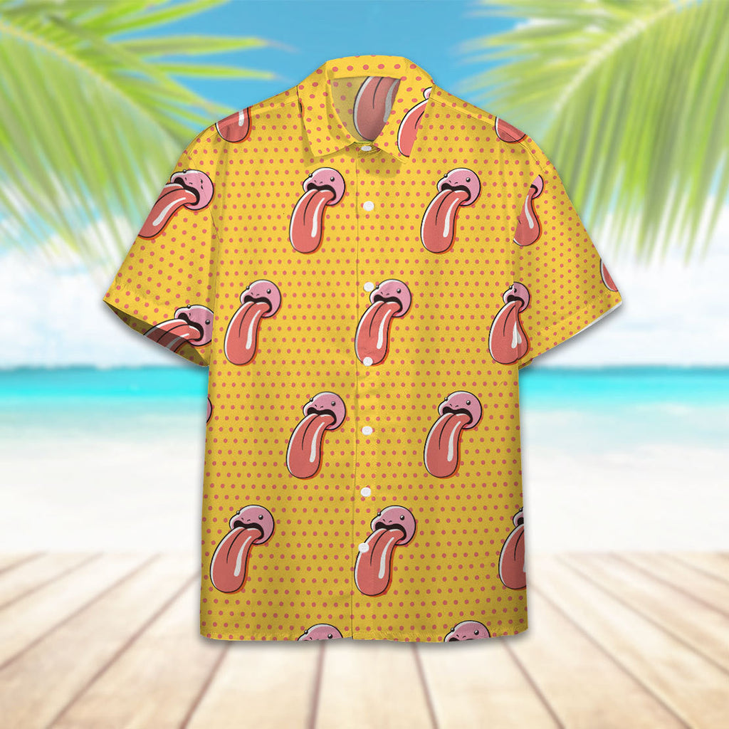  Pokemon Hawaiian Shirt Lickitung Yellow Hawaii Shirt Pokemon Aloha Shirt 