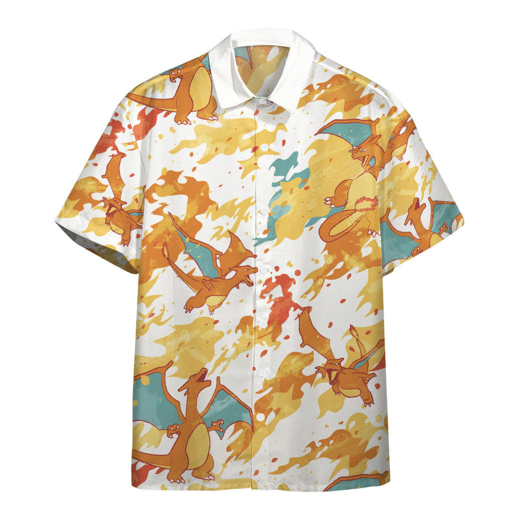  Pokemon Hawaiian Shirt Charizard Fire Hawaii Shirt Pokemon Aloha Shirt 